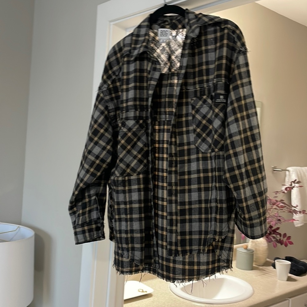 Plaid shacket shirt